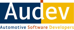Het logo van Audev.